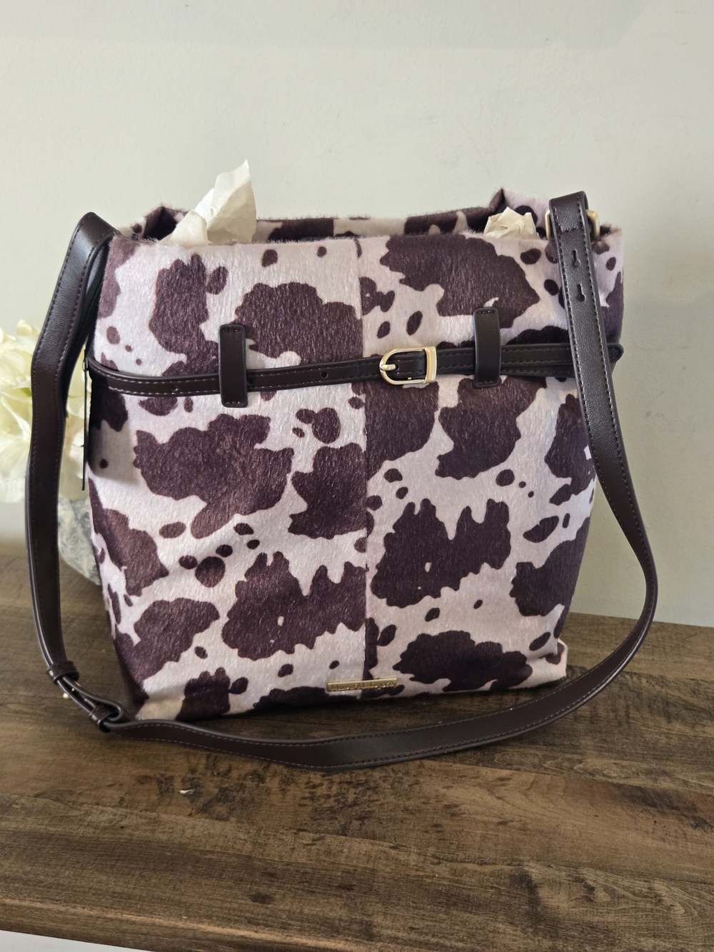 House of Harlow 1960 Brown and White Shoulder Bag
